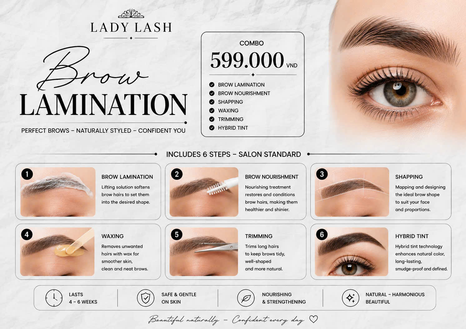 Combo Brow Lamination (6 bước)